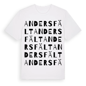 Andersfält ordlek t-shirt – ekologisk bomull t-shirt från Pinshirt