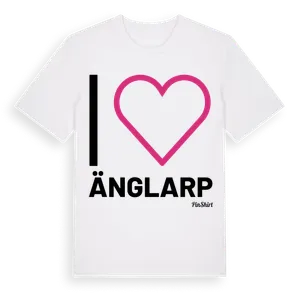 Jag älskar Änglarp t-shirt stort tryck – ekologisk bomull t-shirt från Pinshirt