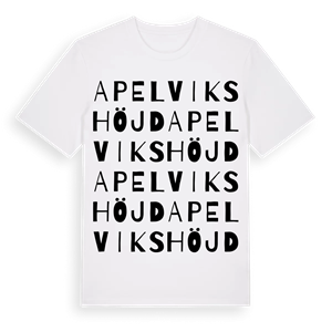 Apelvikshöjd ordlek t-shirt – ekologisk bomull t-shirt från Pinshirt