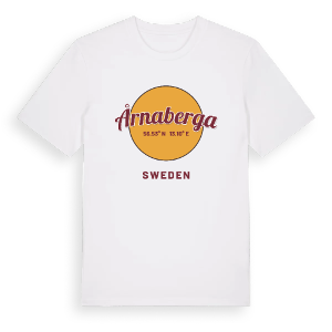 Årnaberga cirkel t-shirt – ekologisk bomull t-shirt från Pinshirt