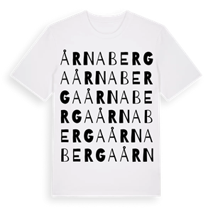 Årnaberga ordlek t-shirt – ekologisk bomull t-shirt från Pinshirt