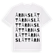 White t-shirt med Årnaslätt ordlek t-shirt