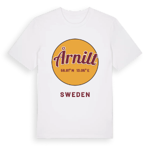 Årnilt cirkel t-shirt – ekologisk bomull t-shirt från Pinshirt