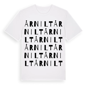 Årnilt ordlek t-shirt – ekologisk bomull t-shirt från Pinshirt