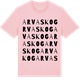 Pink Cotton t-shirt med Arvaskog ordlek t-shirt