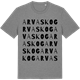 Mid Heather Gray t-shirt med Arvaskog ordlek t-shirt