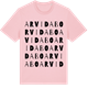 Pink Cotton t-shirt med Arvidabo ordlek t-shirt