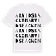 White t-shirt med Arvidsbacken ordlek t-shirt
