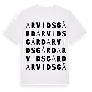 Arvidsgård ordlek t-shirt – ekologisk bomull t-shirt från Pinshirt