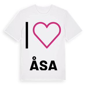 Jag älskar Åsa t-shirt stort tryck – ekologisk bomull t-shirt från Pinshirt