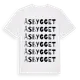 White t-shirt med Åsbygget ordlek t-shirt