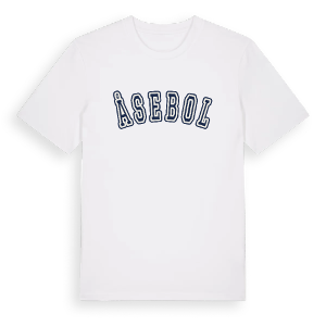 Åsebol college t-shirt – ekologisk bomull t-shirt från Pinshirt