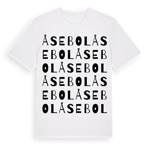Åsebol ordlek t-shirt – ekologisk bomull t-shirt från Pinshirt