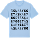 Blue Soul t-shirt med Äskabygget ordlek t-shirt