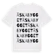 White t-shirt med Äskabygget ordlek t-shirt