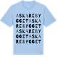 Blue Soul t-shirt med Askarebygget ordlek t-shirt