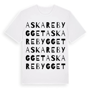 Askarebygget ordlek t-shirt – ekologisk bomull t-shirt från Pinshirt