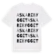 White t-shirt med Askarebygget ordlek t-shirt