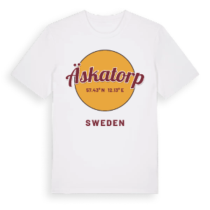 Äskatorp cirkel t-shirt – ekologisk bomull t-shirt från Pinshirt