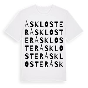 Åskloster ordlek t-shirt – ekologisk bomull t-shirt från Pinshirt