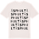 Vintage White t-shirt med Äsphult ordlek t-shirt