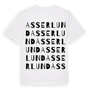Asserlund ordlek t-shirt – ekologisk bomull t-shirt från Pinshirt