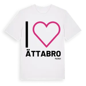 Jag älskar Ättabro t-shirt stort tryck – ekologisk bomull t-shirt från Pinshirt