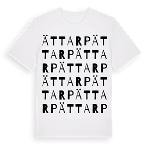 Ättarp ordlek t-shirt – ekologisk bomull t-shirt från Pinshirt
