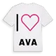 Jag älskar Ava t-shirt stort tryck