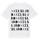 White t-shirt med Axelslund ordlek t-shirt