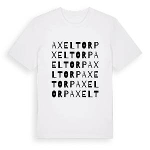 Axeltorp ordlek t-shirt – ekologisk bomull t-shirt från Pinshirt