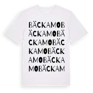 Bäckamo ordlek t-shirt – ekologisk bomull t-shirt från Pinshirt