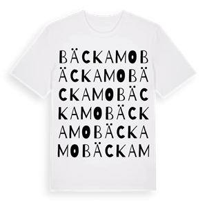 Bäckamo ordlek t-shirt – ekologisk bomull t-shirt från Pinshirt