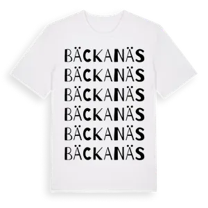 Bäckanäs ordlek t-shirt – ekologisk bomull t-shirt från Pinshirt