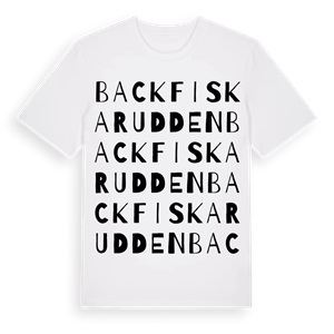 Backfiskarudden ordlek t-shirt – ekologisk bomull t-shirt från Pinshirt