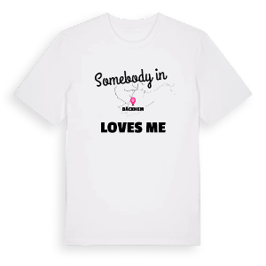 Någon i Bäckhem älskar mig t-shirt – ekologisk bomull t-shirt från Pinshirt