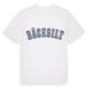 Bäcksilt college t-shirt – ekologisk bomull t-shirt från Pinshirt