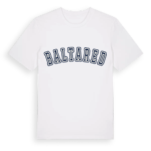 Baltared college t-shirt – ekologisk bomull t-shirt från Pinshirt