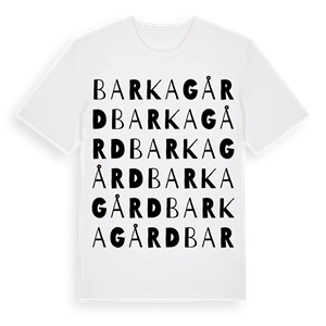 Barkagård ordlek t-shirt – ekologisk bomull t-shirt från Pinshirt