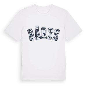 Bärte college t-shirt – ekologisk bomull t-shirt från Pinshirt