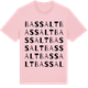 Pink Cotton t-shirt med Bassalt ordlek t-shirt