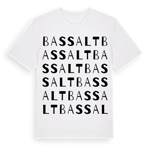 Bassalt ordlek t-shirt – ekologisk bomull t-shirt från Pinshirt