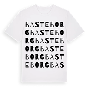 Basteborg ordlek t-shirt – ekologisk bomull t-shirt från Pinshirt