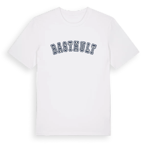 Basthult college t-shirt – ekologisk bomull t-shirt från Pinshirt