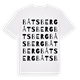 White t-shirt med Båtsberg ordlek t-shirt