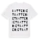 White t-shirt med Batteriet ordlek t-shirt