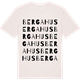 Vintage White t-shirt med Bergahus ordlek t-shirt