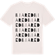 Vintage White t-shirt med Biared ordlek t-shirt