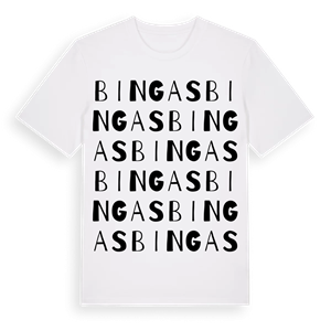 Bingas ordlek t-shirt – ekologisk bomull t-shirt från Pinshirt