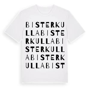 Bisterkulla ordlek t-shirt – ekologisk bomull t-shirt från Pinshirt